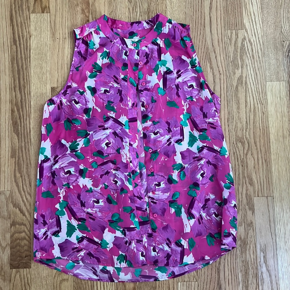Vibrant J. Crew Button Up Blouse